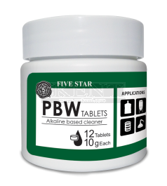 Caustic Tablet Five Star - PBW Non-Caustic Tablets – 1 Jar (12 Tablets)
