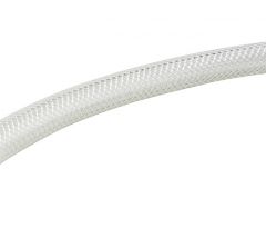 ID 3/4" x 100 ft Braided Reinforced Clear PVC Hose