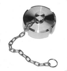 DIN End Cap with Chain - 50 mm