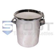 Stout Tanks and Kettles - 25 Liter (6.6 Gal) Stainless Drum | Ring Clamp Lid (316SS)