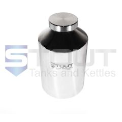 Stout Tanks and Kettles - 10 Liter (2.6 Gal) Stainless Steel Container | Screw-on Lid (316SS)