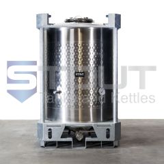 Stout Tanks and Kettles - 330 Gallon IBC Tote (304SS, Jacketed, Center Outlet)