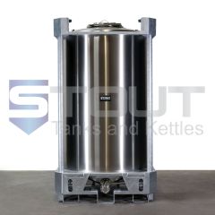 Stout Tanks and Kettles - 400 Gallon IBC Tote (304SS, Center Outlet)