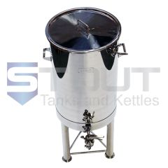  This is a Stout Tanks 1 bbl stainless steel mash tun that can be used with a 1 bbl brewing system