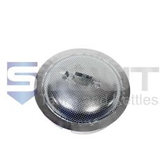 top view of a mash tun false bottom used to help promote healthy channeling of wort 