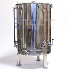 front view of a 3 BBL Hot Liquor Tank (Electric) from Stout Tanks commercial brewing equipment
