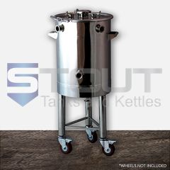 front view of a 20 gallon brew kettle used for Low oxygen brewing (LODO)
