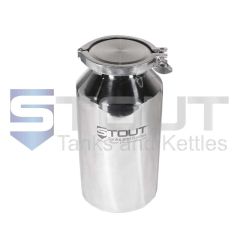 photo of a 10 liter pharma bottle made of stainless steel