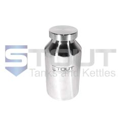 2 liter stainless steel container with a screw on lid