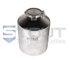 20 liter stainless steel container with tri clamp lid