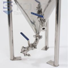 Front view of a 20 Gallon Fermenter used in homebrewing