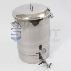 This is a 20 Gallon Mash Tun that features a Thermowell