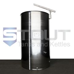 2150 liter wine tank with flat bottom - front view