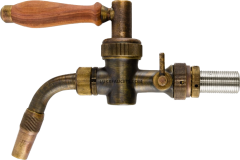 Lukr Side Pull Beer Tap - Nostalgie - Brass Patina Finish W/ U.S. Shank Adaptor