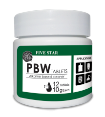 Five Star - PBW Non-Caustic Tablets - 12 Tablet Jars