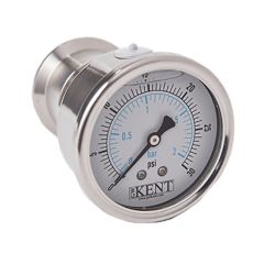 Sanitary Pressure Gauge - 1.5" Tri Clamp back mount - 0-30 psi 