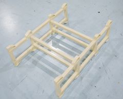 Powder Coated Metal Double Barrel Rack