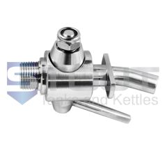 3/8 inch perlick style sample valve used with brewing equipment