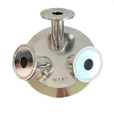 Keg Processing Cap 4" with 3 port 1.0" TC