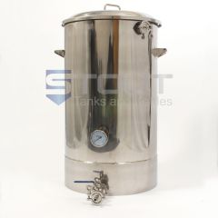  This is Stout Tanks 1 bbl Mash Tun with Thermowell