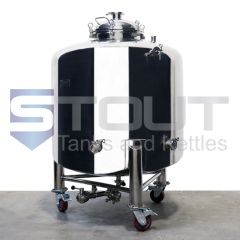 Side view of a 5BBL Brite Tank from Stout Tanks and Kettles