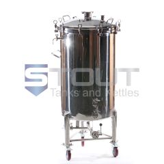 2 BBL Brite Tank with Wheels (Rated to 2-Bar, Non-Jacketed)
