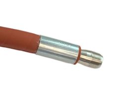Steam / Hot water hose 3/4" x 50 ft. with fittings