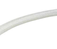 ID 1/4" x 100 ft. Braided Reinforced Clear PVC Hose
