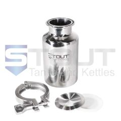 0.5 Liter Pharma Bottle | Tri Clamp Lid (316SS)