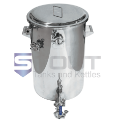 20 Gallon Hot Liquor Tank - with Herms Coil, Tangential Inlet, Laser Level Markings (Electric)