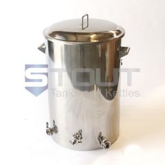 40 Gallon Hot Liquor Tank (with Sight Glass, HERMS Coil and 2 Element Ports)