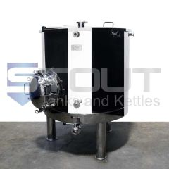 profile view of a non-insulated 4 BBL Mash Tun made by Stout Tanks and Kettles