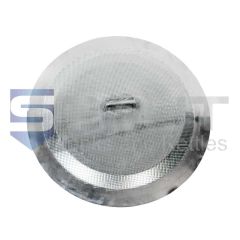top view of a mash tun false bottom that is compatible with a Stout Tanks 3 bbl mash tun