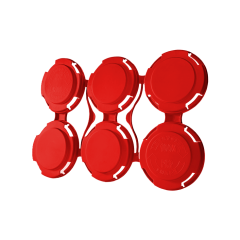 PakTech Can Carrier Standard 6 Pack (Easy Release), Red