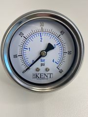 0-60 psi Pressure Gauge - 1/4" Back Mount