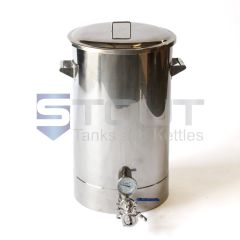 Front view of a 20 Gallon Brew Kettle