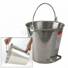 stainless steel pail with tilt handle 20 qt.