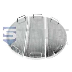 top view of a wedge wire false bottom used with 3 bbl mash tuns