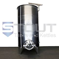 1500 Liter Jacketed Variable Capacity Wine Tank with legs