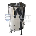 Front view of a 4 bbl brew kettle used by nano breweries