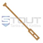 photo of a 5 foot wooden mash paddle used with all grain brewing equipment
